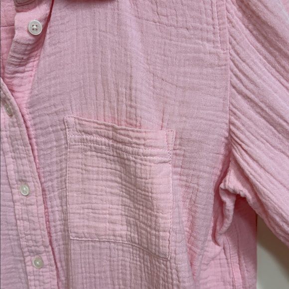 J. Crew Light Pink Crinkle Blouse - Picture 7 of 12
